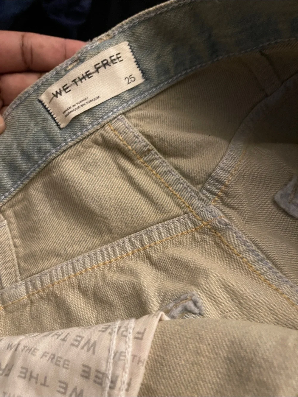 Free People We The Free Women’s Mud Wash Bermuda Denim Jean Jorts Size 25 NWOT